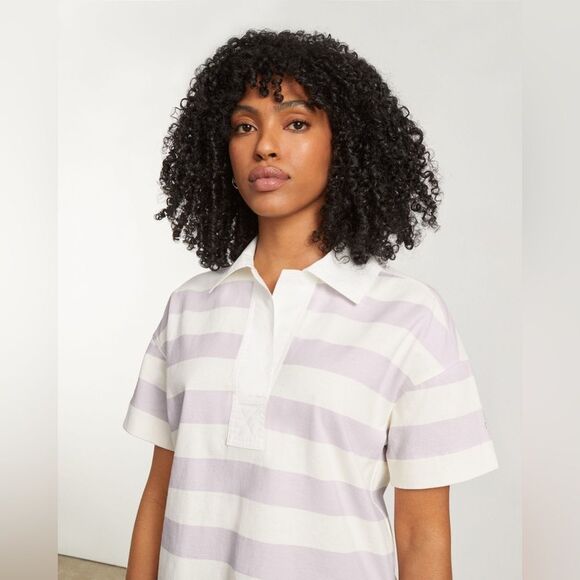 NWT Everlane The Retro Jersey Polo Pale Orchid Canvas Size Small - Picture 2 of 8